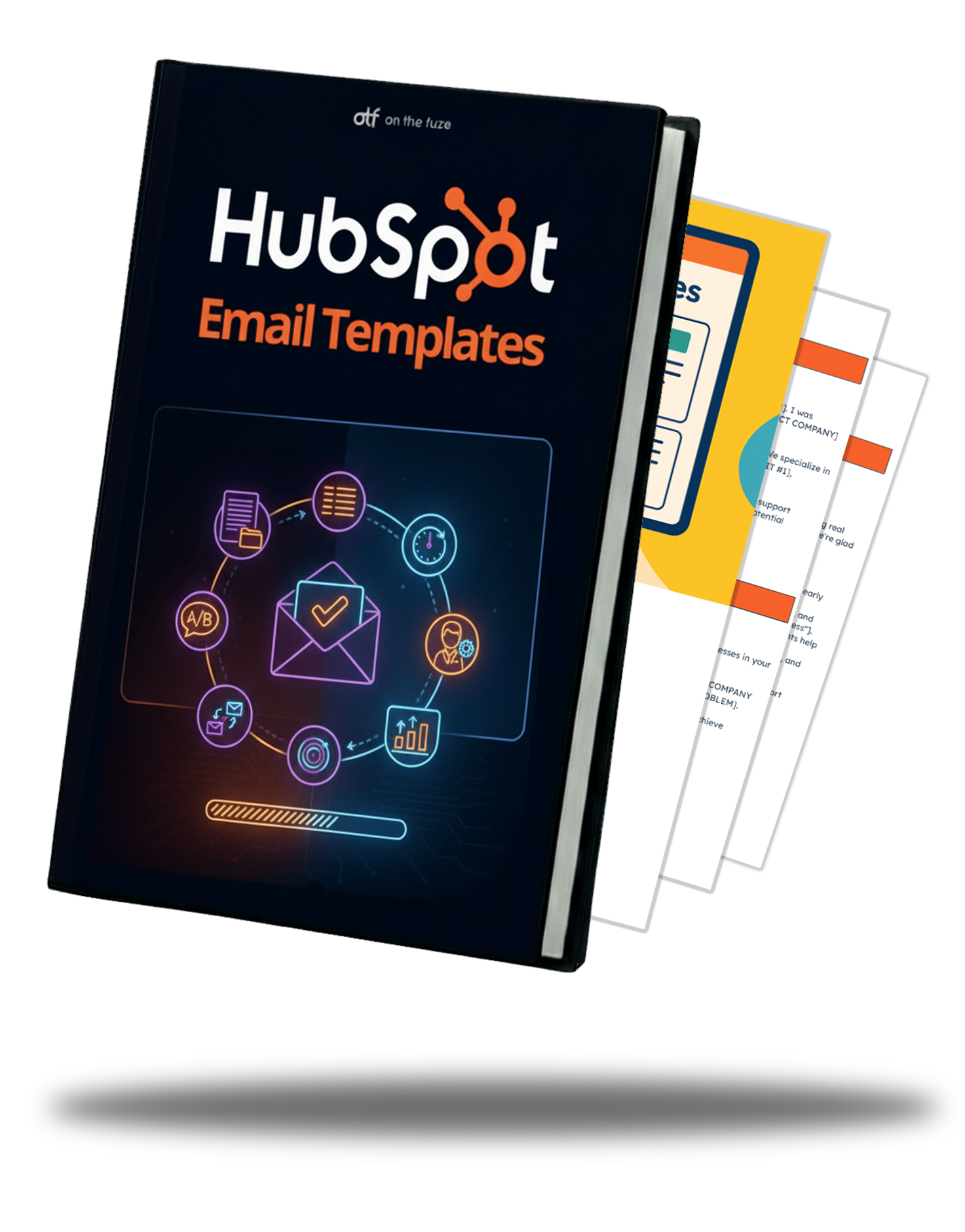 HubSpot Email Templates Mockup with Shadow